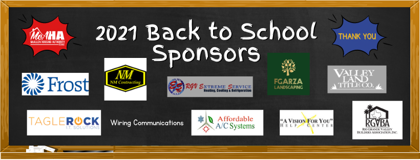 chalkboard with sponsors logo