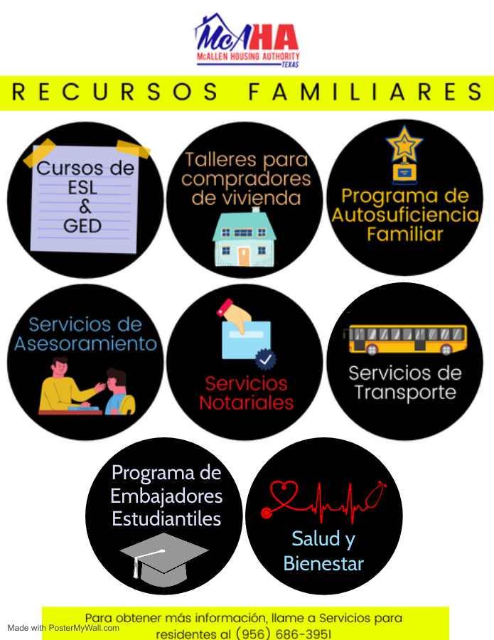 Family Services Spanish flyer - all info above